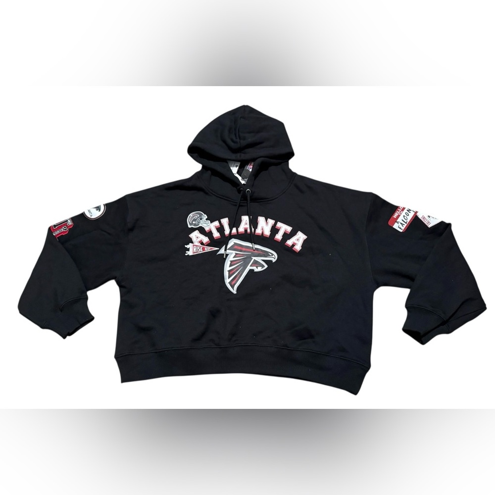 NFL apparel men’s Atlanta Falcons Black Hoodie Sweater size XXL pockets